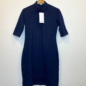 Lacoste Half Sleeve Pique Polo Dress SIZE 4